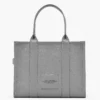 THE Marc Jacobs LEATHER LARGE TOTE BAG Wolf Grey
