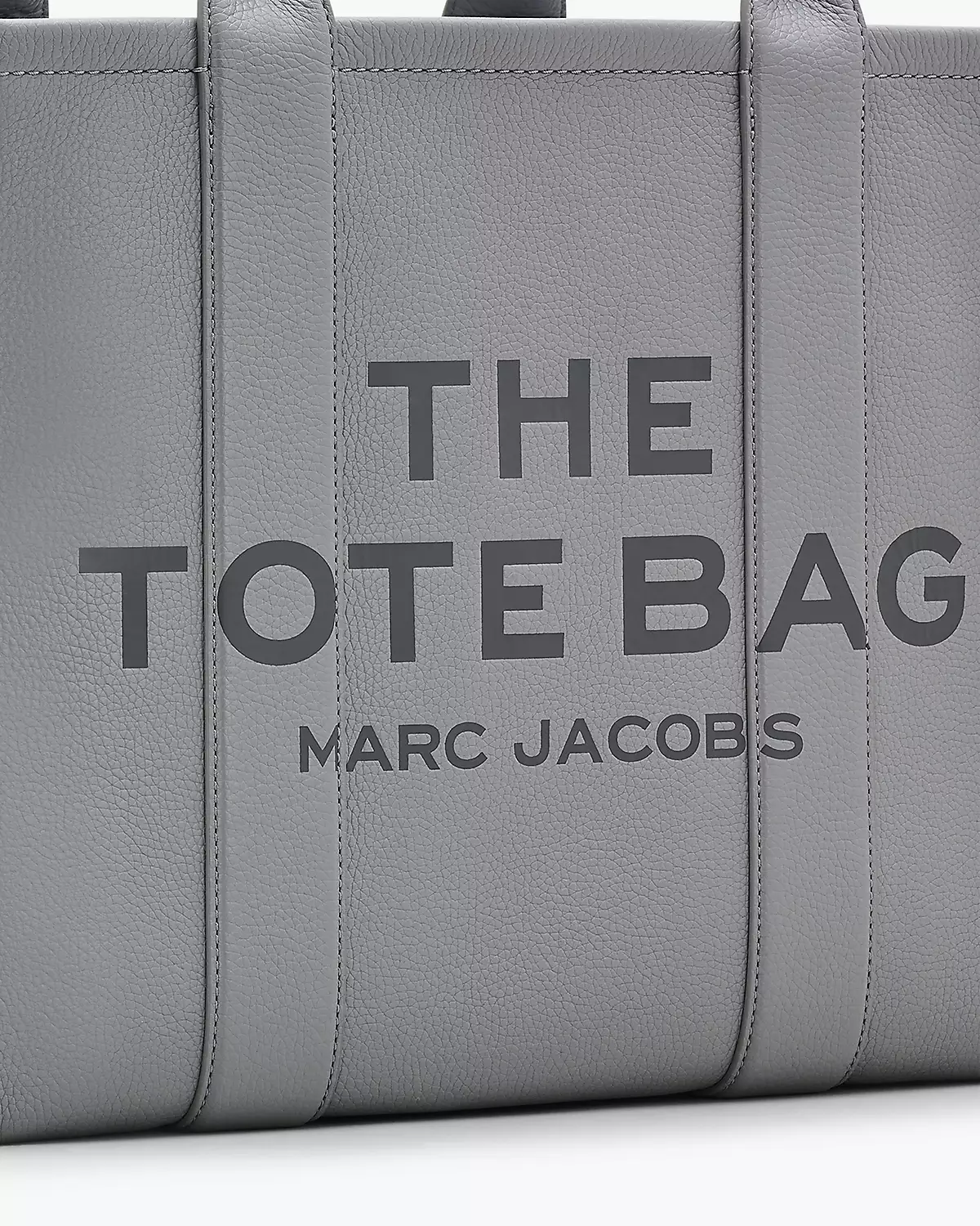 THE Marc Jacobs LEATHER LARGE TOTE BAG Wolf Grey