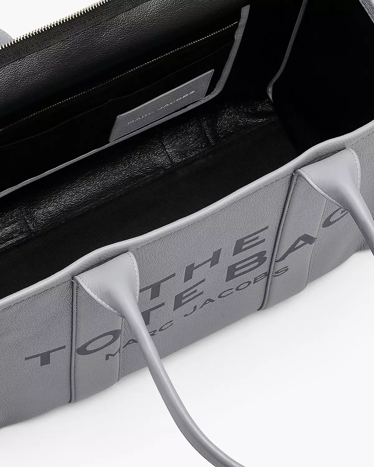 THE Marc Jacobs LEATHER LARGE TOTE BAG Wolf Grey