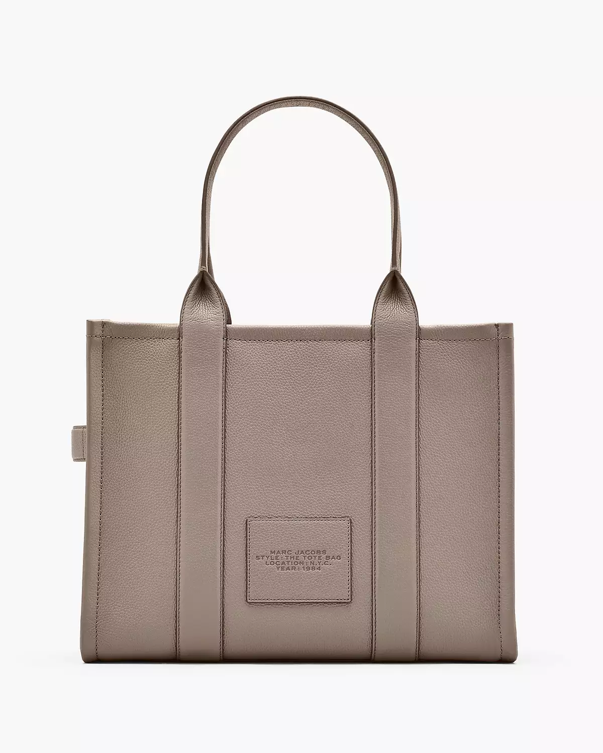THE Marc Jacobs LEATHER LARGE TOTE BAG Cement