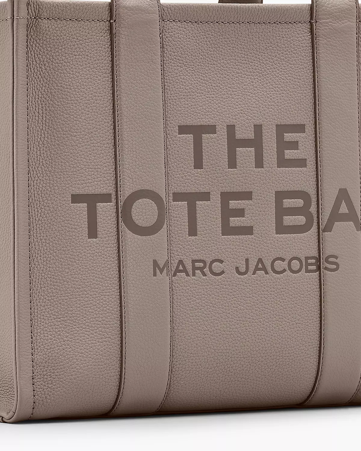 THE Marc Jacobs LEATHER LARGE TOTE BAG Cement