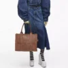 THE Marc Jacobs LEATHER LARGE TOTE BAG Argan Oil