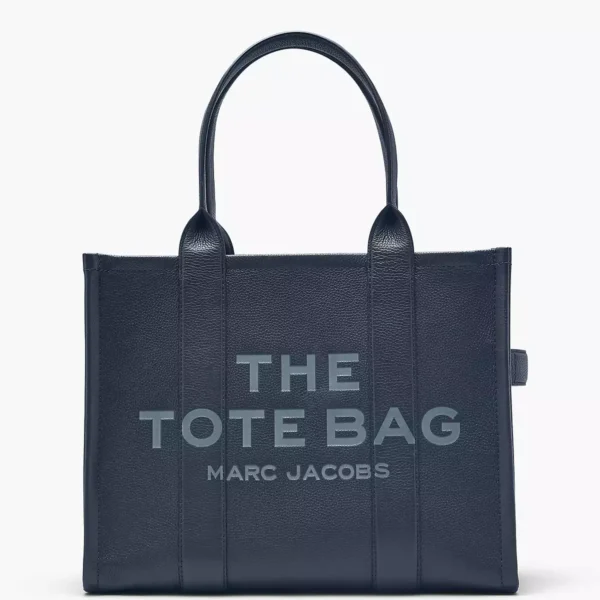 THE Marc Jacobs LEATHER LARGE TOTE BAG Blue Sea