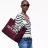 THE Marc Jacobs CANVAS LARGE TOTE BAG Dark Plum