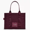 THE Marc Jacobs CANVAS LARGE TOTE BAG Dark Plum