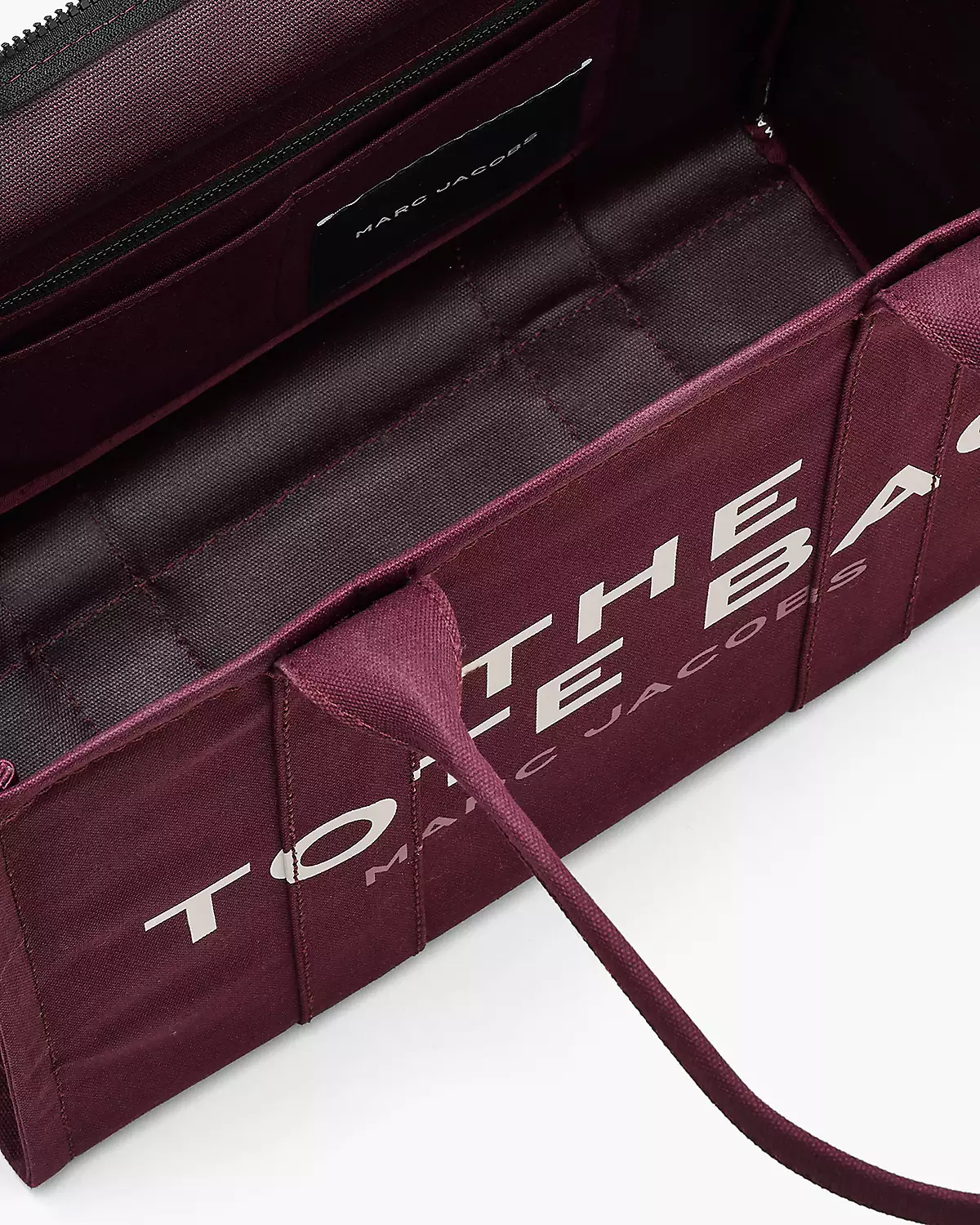 THE Marc Jacobs CANVAS LARGE TOTE BAG Dark Plum