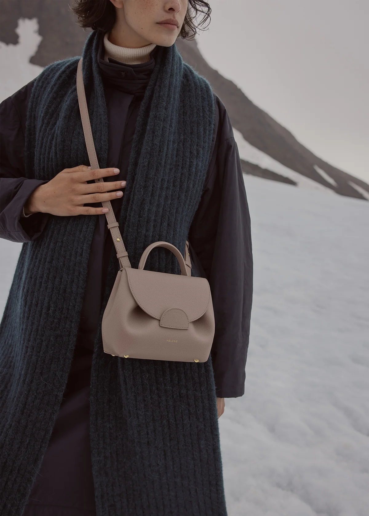 Polène Numéro Un Nano Edition Textured Taupe