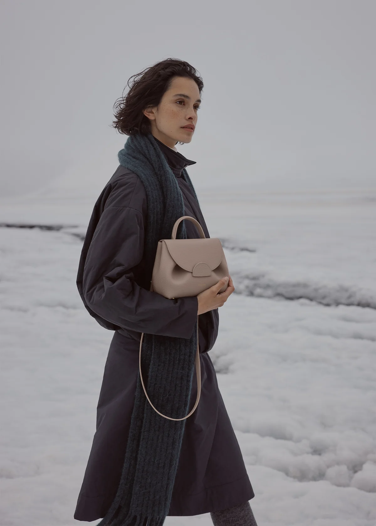 Polène Numéro Un Nano Edition Textured Taupe