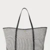 Ralph Lauren Canvas & Leather Large Emerie Tote - Natural/black