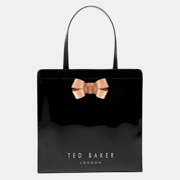 Ted Baker Large Glossy Bow Tote Bag Black