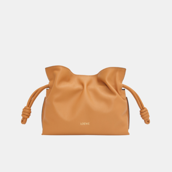 LOEWE Mini Flamenco clutch in nappa calfskin - Warm Desert