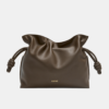 LOEWE Medium Flamenco clutch in nappa calfskin - Chocolate