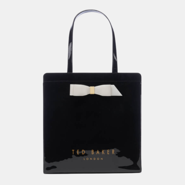 Ted Baker Large Glossy Bow Tote Bag Black
