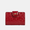 Coach Medium Corner Zip Wallet In Signature Leather Red