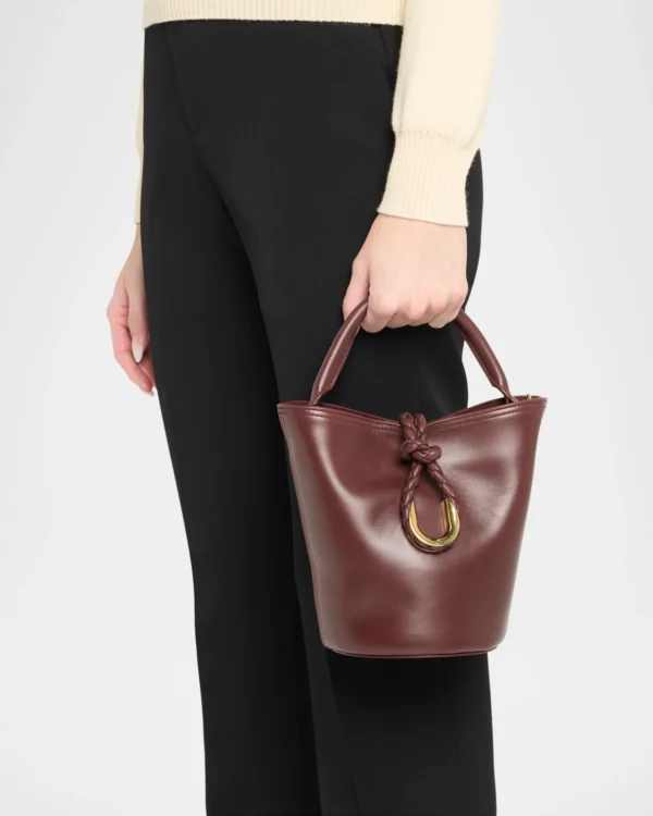 Bottega Veneta Small Leather Liberta Bucket Bag - Brown