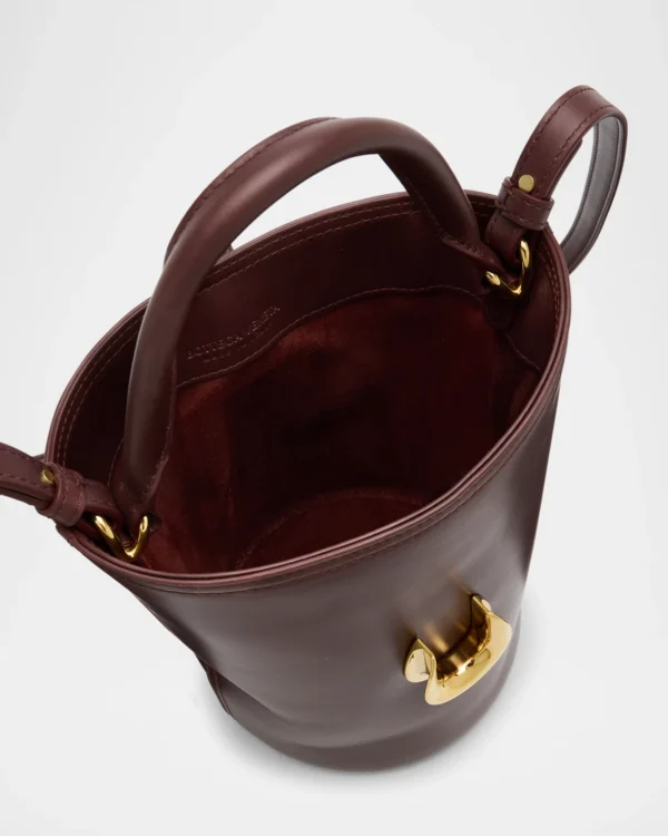 Bottega Veneta Small Leather Liberta Bucket Bag - Brown
