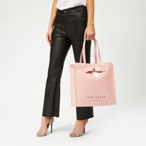 Ted Baker Large Glossy Bow Tote Bag Pink