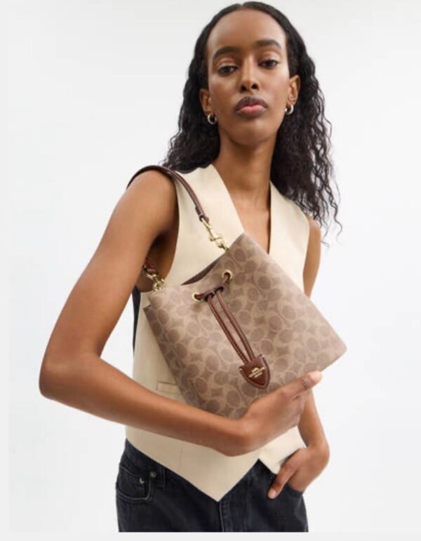 COACH Rowan Bucket Bag In Signature Canvas