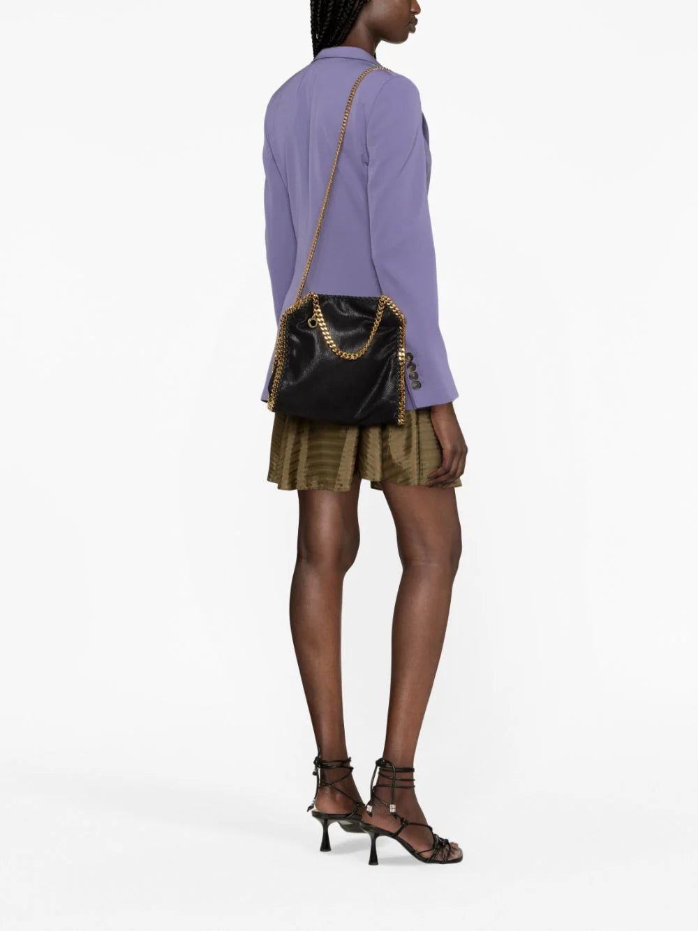 Stella McCartney Falabella Mini Tote Bag Black Gold