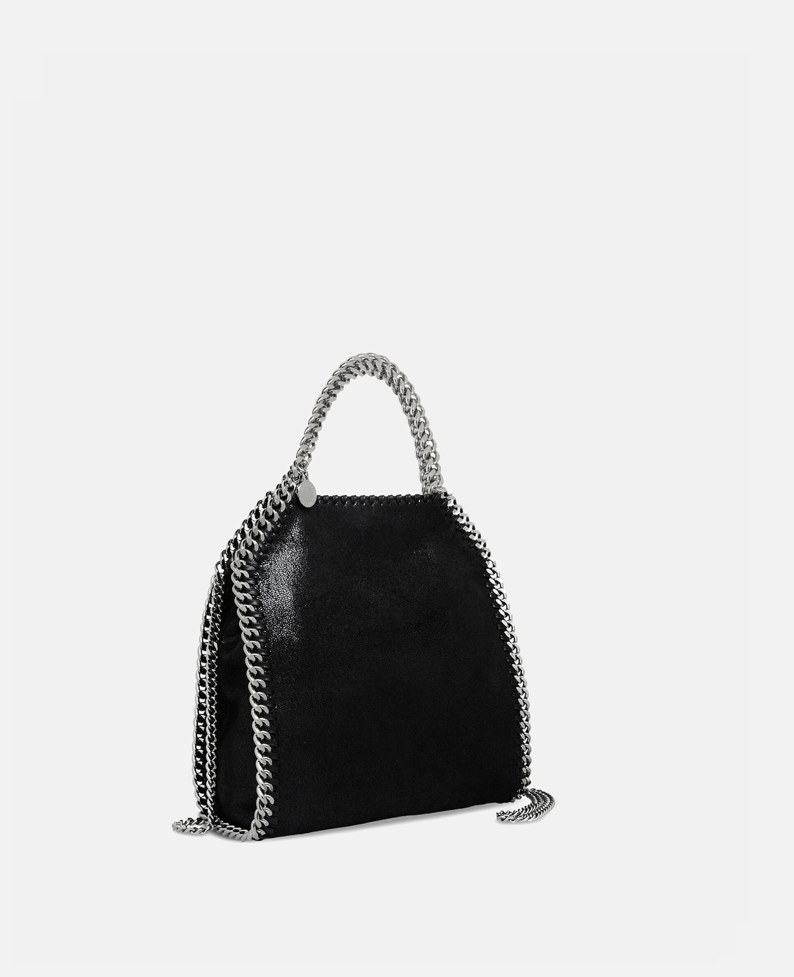 Stella McCartney Falabella Tiny Tote Bag Black Silver