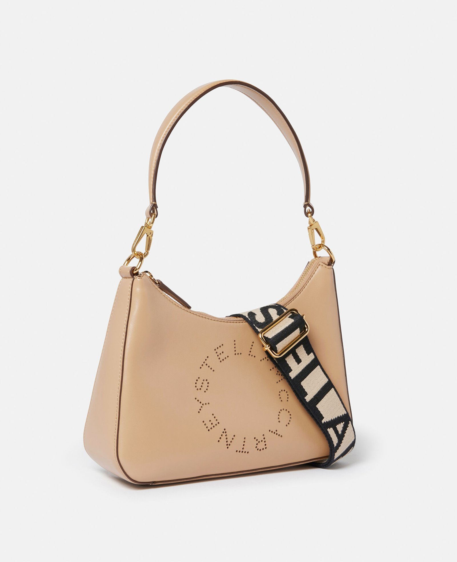 Stella McCartney Logo Crossbody Shoulder Bag Natural