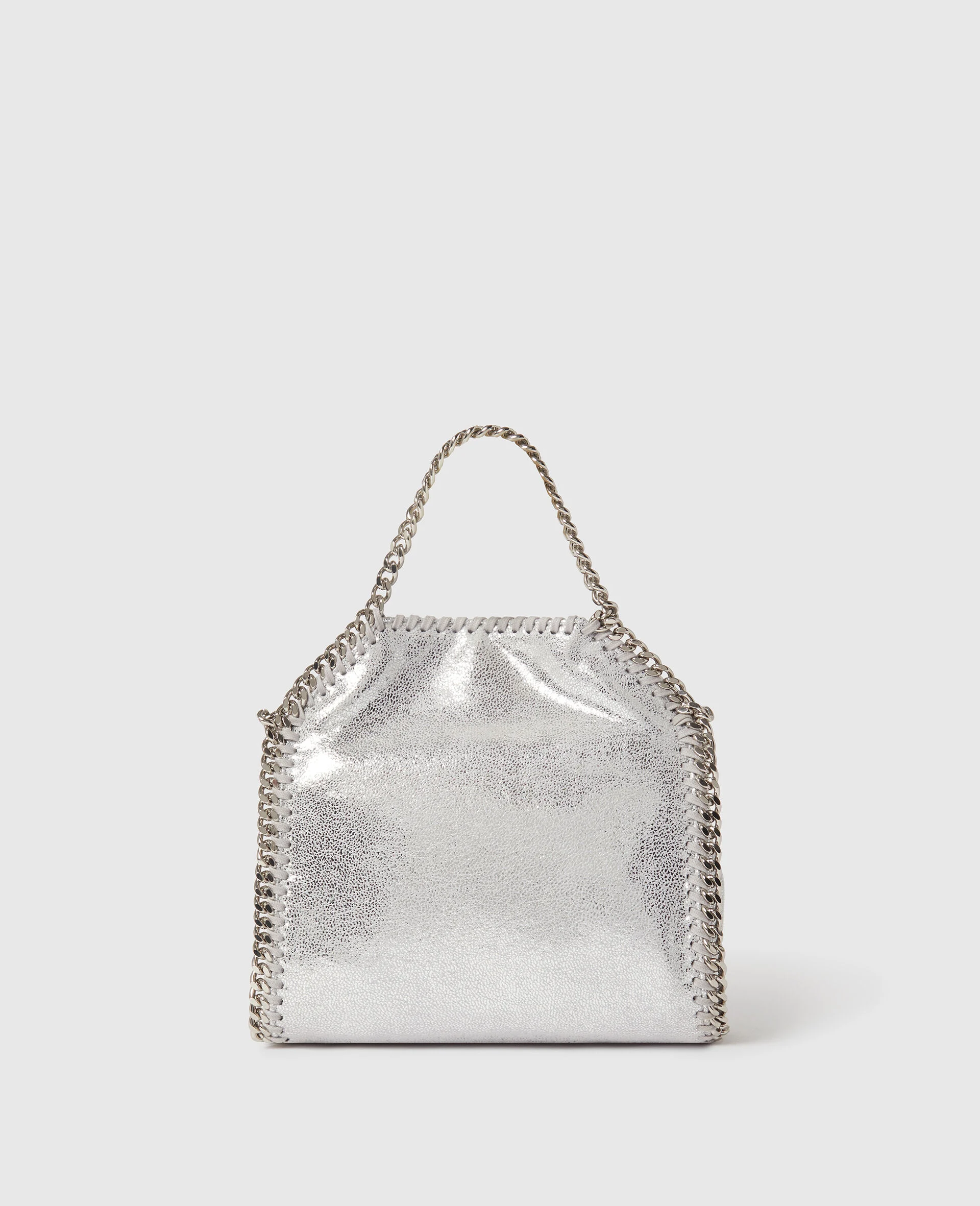 Stella McCartney Falabella Tiny Tote Bag Black Silver