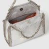 Stella McCartney Falabella Tiny Tote Bag Black Silver