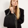 Stella McCartney Falabella Mini Tote Bag Black Silver