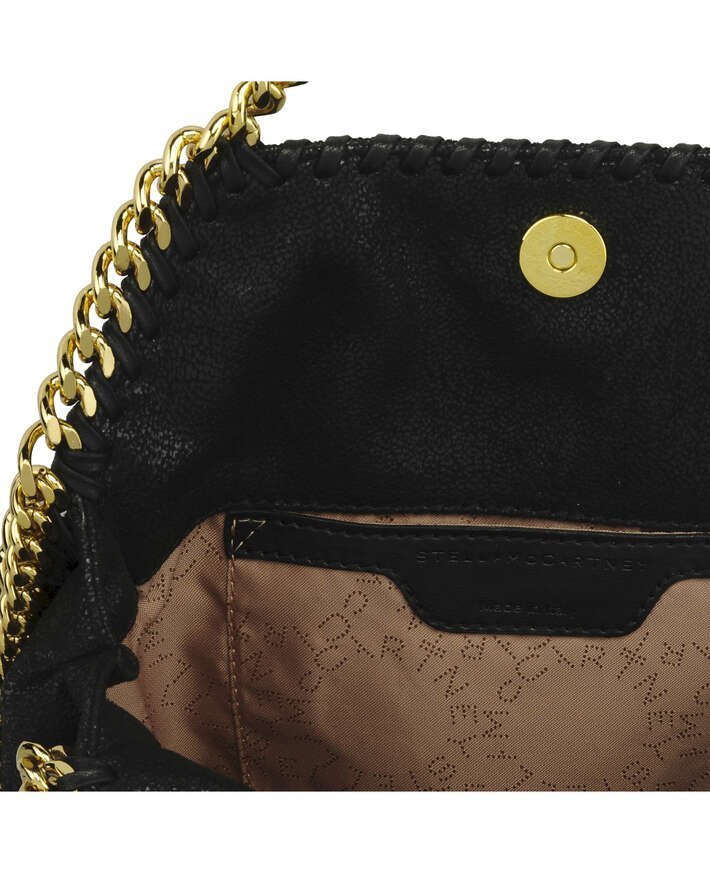 Stella McCartney Falabella Mini Tote Bag Black Gold