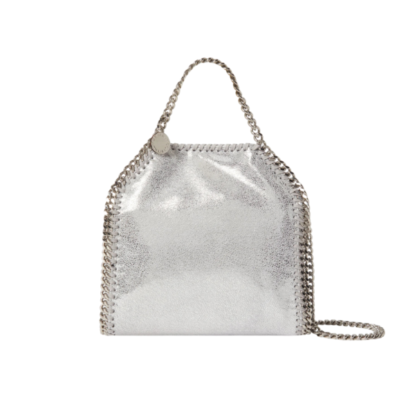 Stella McCartney Falabella Tiny Tote Bag Black Silver