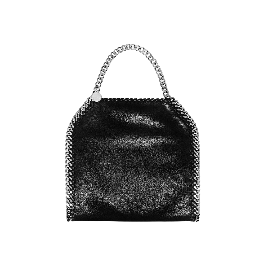 Stella McCartney Falabella Tiny Tote Bag Black Silver