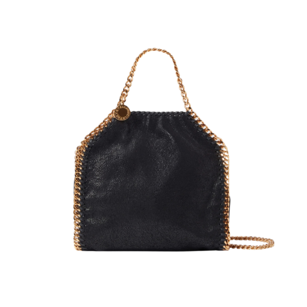 Stella McCartney Falabella Tiny Tote Bag Black Gold