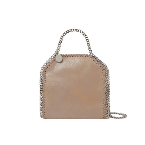 Stella McCartney Falabella Tiny Tote Bag Black Pink pearl