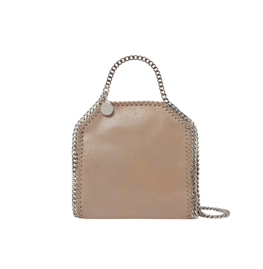 Stella McCartney Falabella Tiny Tote Bag Black Pink pearl