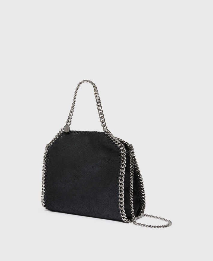 Stella McCartney Falabella Mini Tote Bag Black Silver