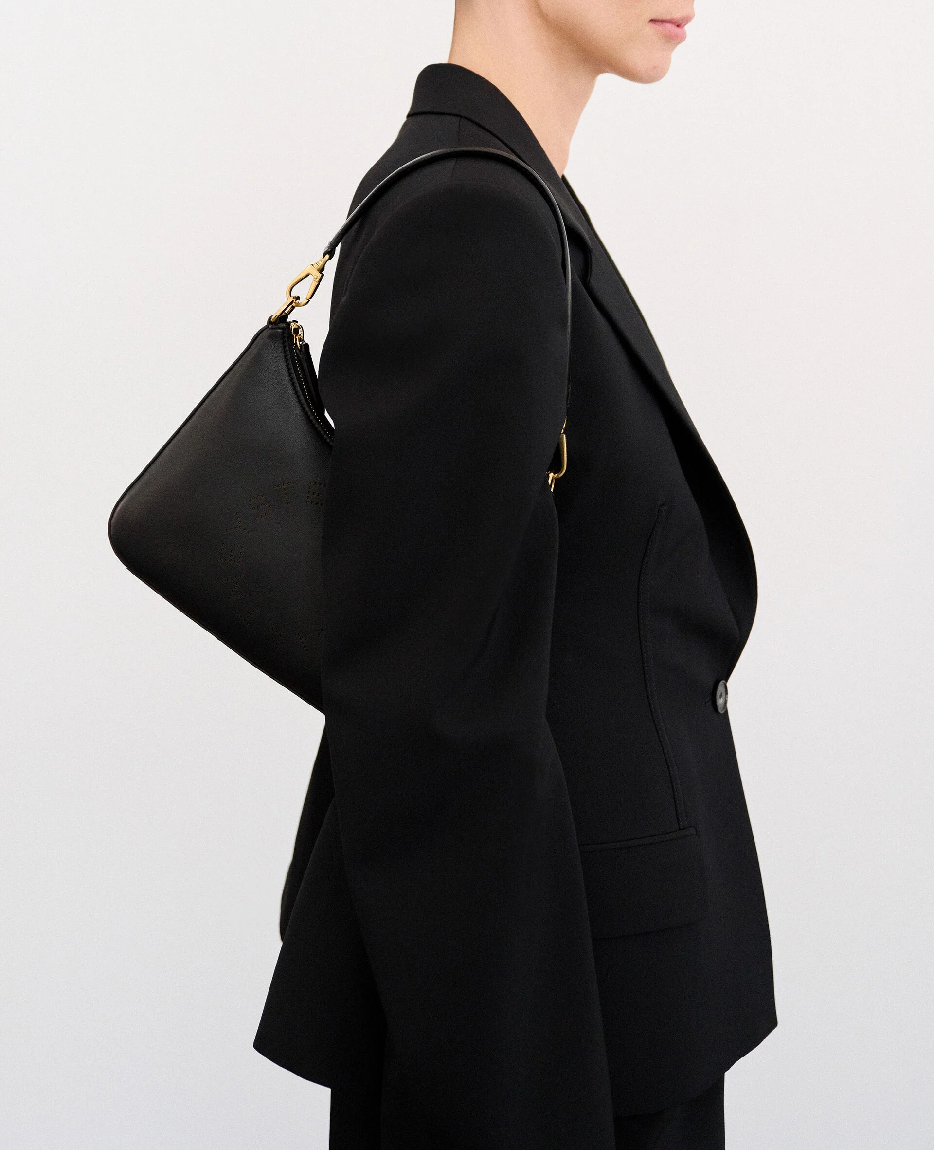 Stella McCartney Logo Crossbody Shoulder Bag Black