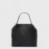 Stella McCartney Falabella Mini Tote Bag Black Silver