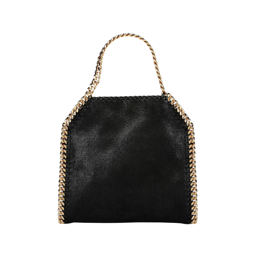 Stella McCartney Falabella Mini Tote Bag Black Gold