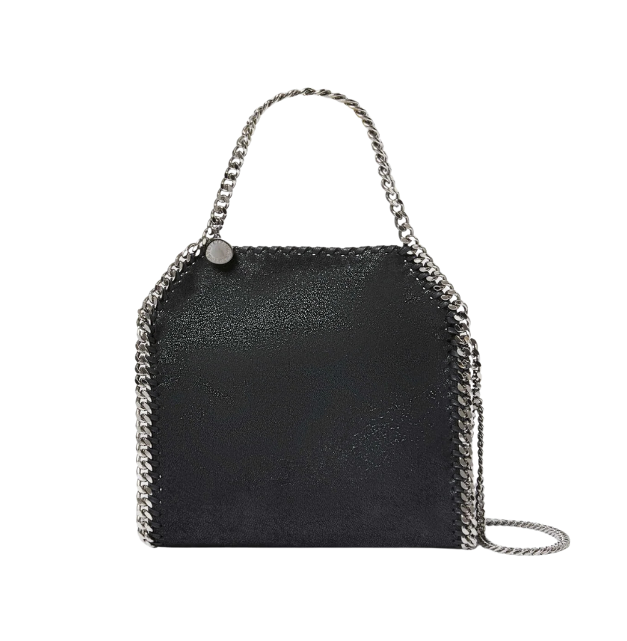 Stella McCartney Falabella Mini Tote Bag Black Silver