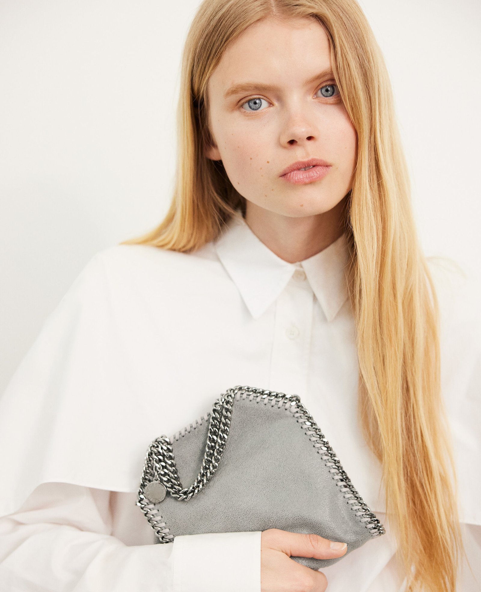 Stella McCartney Falabella Tiny Tote Bag Black Grey