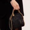 Stella McCartney Falabella Tiny Tote Bag Black Gold