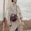 Polene Cyme Tote Nano EDITION TEXTURED BLACK CHERRY