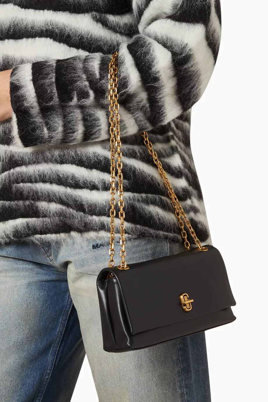 The Marc Jacobs Leather Dual Chain Wallet Black