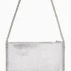 STELLA MCCARTNEY Falabella Pochette in Faux Shaggy Deer Grey