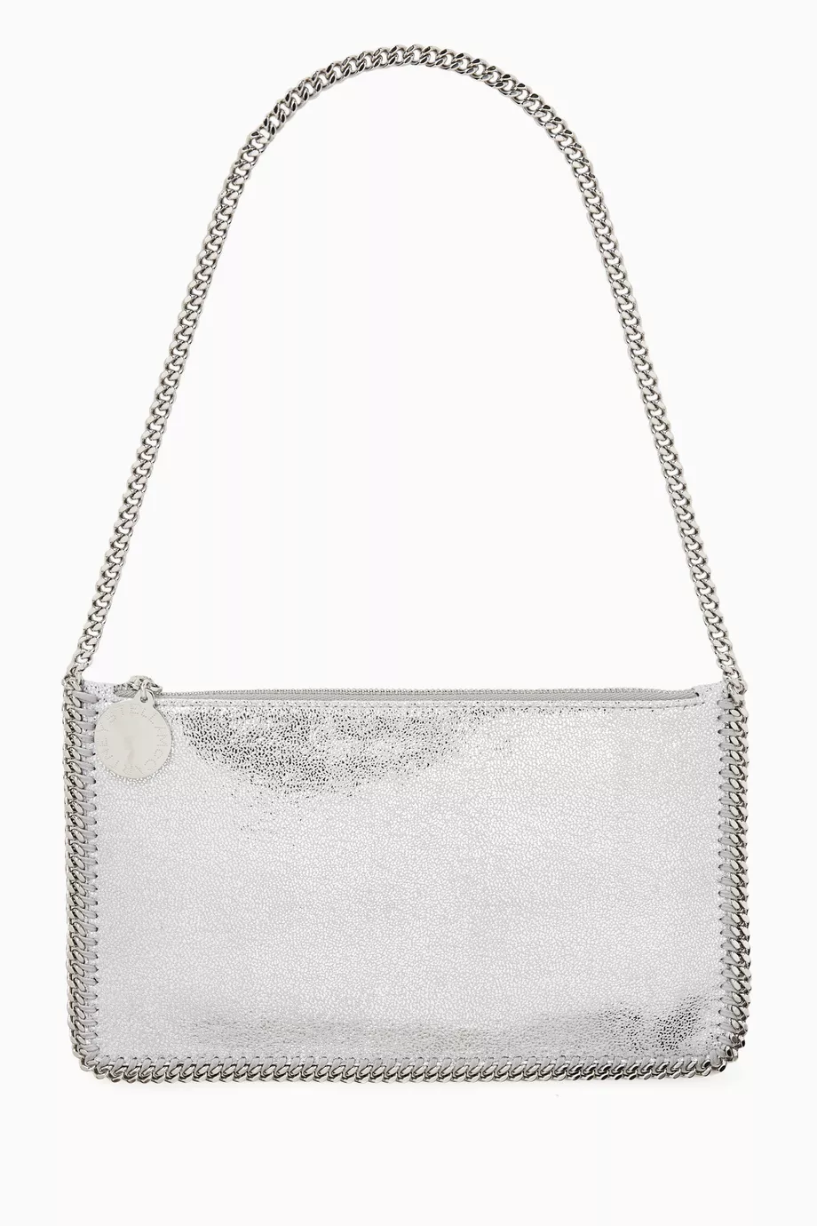STELLA MCCARTNEY Falabella Pochette in Faux Shaggy Deer Grey