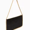 STELLA MCCARTNEY Falabella Pochette in Shaggy Deer Black