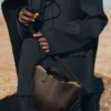 Polene Cyme Tote Nano EDITION TEXTURED EBONY
