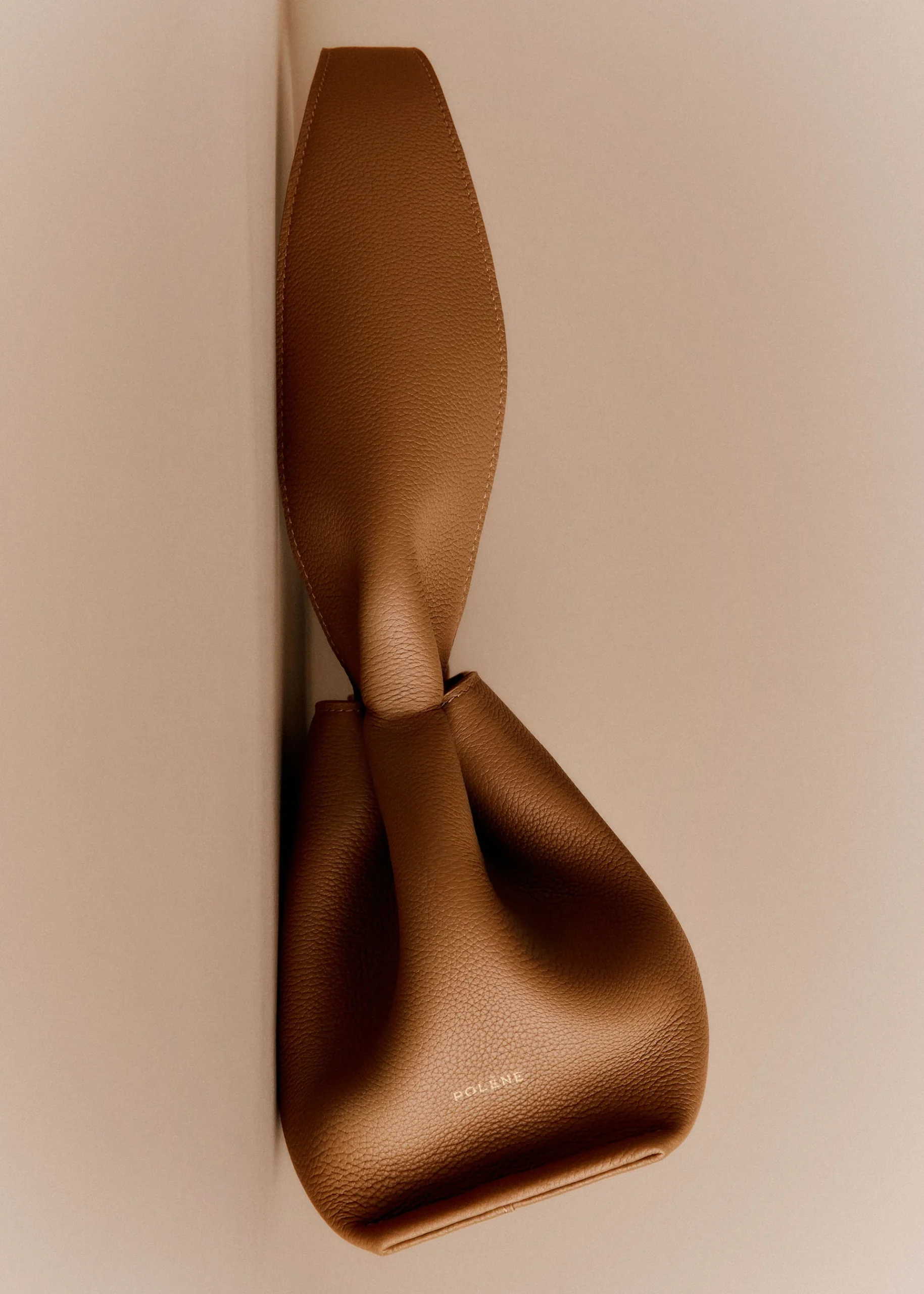Polène Numéro Neuf East West Edition Textured Camel