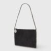 STELLA MCCARTNEY Falabella Pochette in Shaggy Deer Black Silver