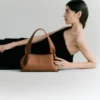 Polène Numéro Neuf East West Edition Textured Camel